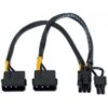 art_ais-cab20a131-0165_2 Cable Alimentación Tarjeta Gráfica Aisens A131-0165/ 2x Molex Macho - Molex 6+2 PIN Macho/ Hasta 54W/ 20cm