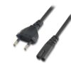 art_ais-cab20a132-0173_1-2 Cable Alimentación Forma 8 Aisens A132-0173/ CEE7/16 Macho - C7 Hembra/ Hasta 1500W/ 1.5m/ Negro