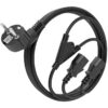 art_ais-cab20a132-0865_2 Cable Alimentación CPU Aisens A132-0865/ CEE7 Macho - 2x C13 Hembra/ 3m/ Negro