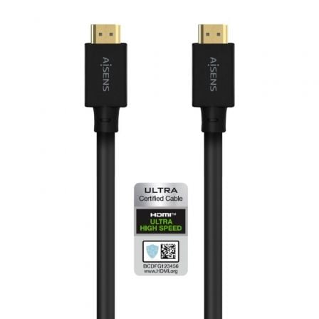 art_ais-cab20a150-0680_1-1 Cable HDMI 2.1 8K Aisens A150-0680/ HDMI Macho - HDMI Macho/ 5m/ Certificado/ Negro