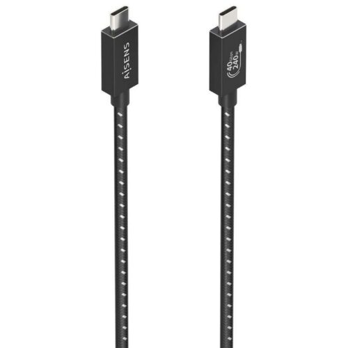art_ais-cab20a156-0868_1-2 Cable USB 4.0 Tipo-C Aisens A156-0868/ USB Tipo-C Macho - USB Tipo-C Macho/ Hasta 240W/ 40Gbps/ 1.5m/ Gris