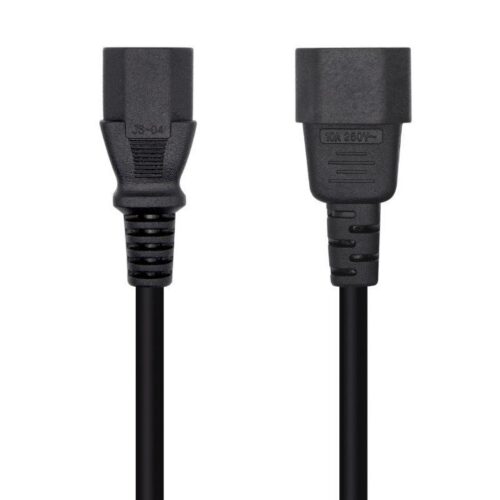 art_ais-cab20al20cpu20a132-0532_1-2 Cable Alimentación Aisens A132-0532/ IEC C13 Hembra - IEC C14 Macho/ 10m/ Negro