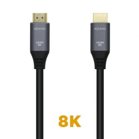art_ais-cab20hdmi20a150-0425_1-1 Cable HDMI 2.1 8K Aisens A150-0425/ HDMI Macho - HDMI Macho/ 50cm/ Gris Negro