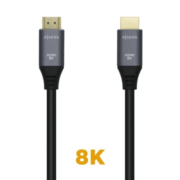 art_ais-cab20hdmi20a150-0428_1-2 Cable HDMI 2.1 8K Aisens A150-0428/ HDMI Macho - HDMI Macho/ 2m/ Gris Negro