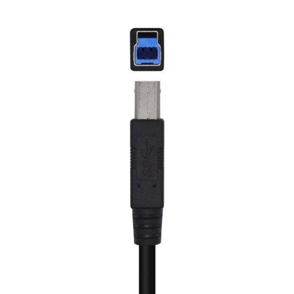 art_ais-cab20usb20a105-0445_2 Cable USB 3.0 Impresora Aisens A105-0445/ USB Tipo-B Macho - USB Macho/ 3m/ Negro