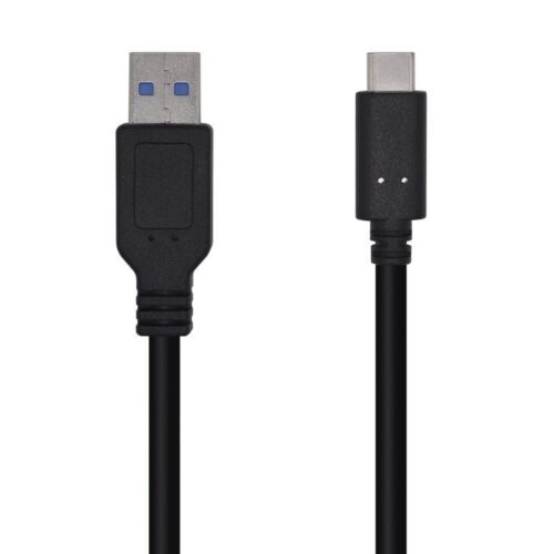 art_ais-cab20usb20a107-0450_1-2 Cable USB 3.1 Tipo-C Aisens A107-0450/ USB Tipo-C Macho - USB Macho/ 1.5m/ Negro