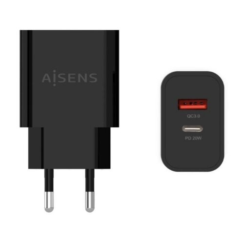 art_ais-carga20a110-0682_1-2 Cargador de Pared Aisens A110-0682/ 1xUSB Tipo-C/ 1x USB/ 20W