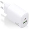 art_ais-carga20a110-0911_1-2 Cargador de Pared GaN Aisens A110-0911/ 1xUSB Tipo-C/ 1xUSB/ 25W/ Blanco