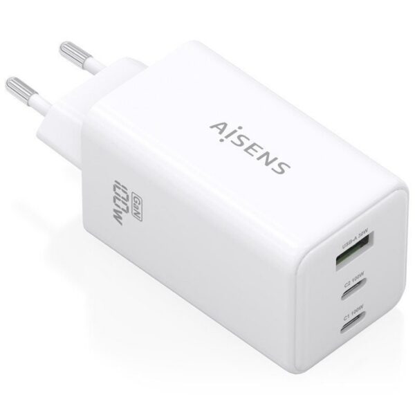 art_ais-carga20asch-100w3p051-w_1-2 Cargador de Pared GaN Aisens ASCH-100W3P051-W/ 2xUSB Tipo-C/ 1xUSB/ 100W