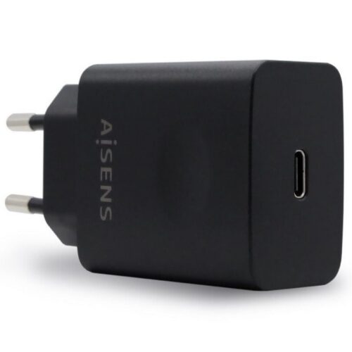 art_ais-carga20asch-1pd20-bk_1-2 Cargador de Pared Aisens ASCH-1PD20-BK/ 1xUSB Tipo-C/ 20W