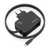 Cargador de Pared GaN Aisens ASCH-1PD45WL032-BK/ 1xUSB Tipo-C + Cable 1.8m/ 45W