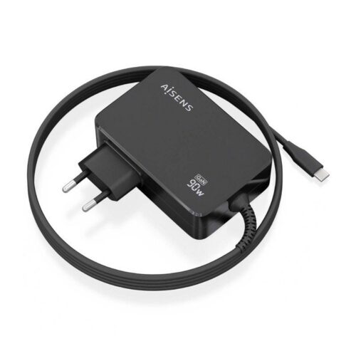 art_ais-carga20asch-1pd90wl034-bk_1-2 Cargador de Pared GaN Aisens ASCH-1PD90WL034-BK/ 1xUSB Tipo-C + Cable 1.8m/ 90W