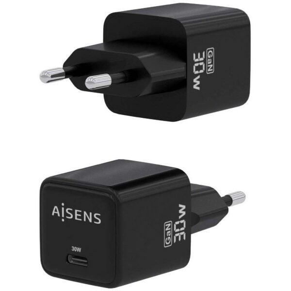 art_ais-carga20asch-30w1p036-bk_2 Cargador de Pared GaN Aisens ASCH-30W1P036-BK/ 1xUSB Tipo-C/ 30W