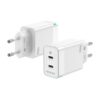 Cargador de Pared GaN Aisens ASCH-45W2P005-W/ 2xUSB Tipo-C/ 45W