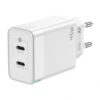 Cargador de Pared GaN Aisens ASCH-45W2P005-W/ 2xUSB Tipo-C/ 45W