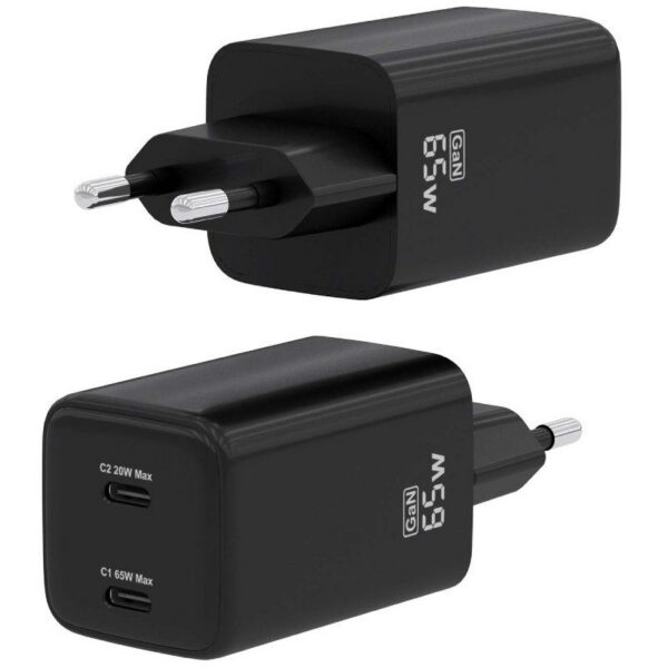 art_ais-carga20asch-65w2p040-bk_2 Cargador de Pared GaN Aisens ASCH-65W2P040-BK/ 2xUSB Tipo-C/ 65W