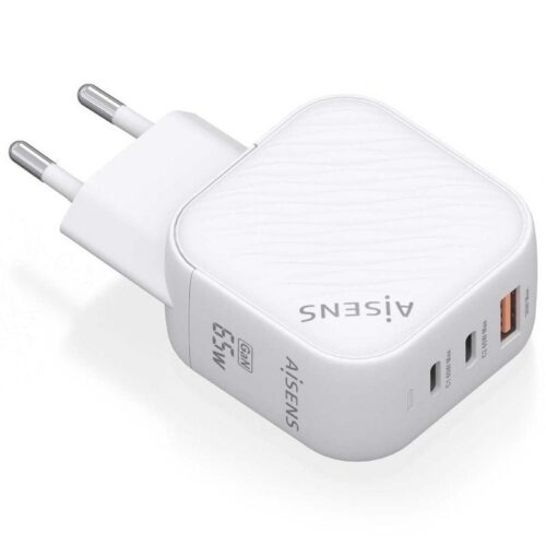 art_ais-carga20asch-65w3p026-w_1-2 Cargador de Pared GaN Aisens ASCH-65W3P026-W/ 2xUSB Tipo-C/ 1xUSB/ 65W