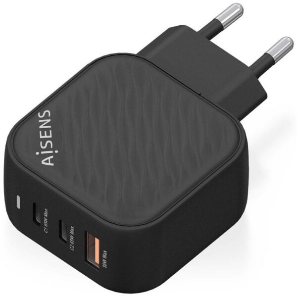 art_ais-carga20asch-65w3p027-bk_2 Cargador de Pared GaN Aisens ASCH-65W3P027-BK/ 2xUSB Tipo-C/ 1xUSB/ 65W