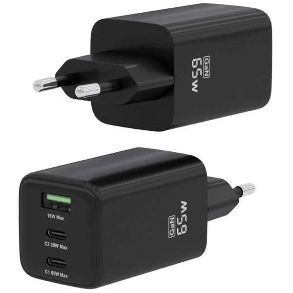 art_ais-carga20asch-65w3p042-bk_2 Cargador de Pared GaN Aisens ASCH-65W3P042-BK/ 2xUSB Tipo-C/ 1xUSB/ 65W