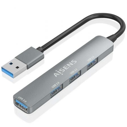 art_ais-hub20a106-0859_1-1 Hub USB 3.0 Aisens A106-0859/ 4xUSB/ Gris
