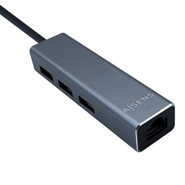 art_ais-hub20a109-0396_1-1 Hub USB Tipo-C Aisens A109-0396/ 3xUSB/ 1xRJ45/ Gris
