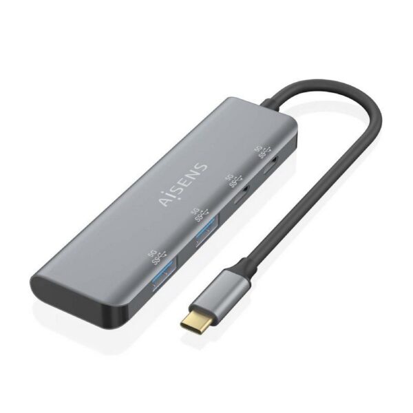 art_ais-hub20a109-0763_1-2 Hub USB Tipo-C Aisens A109-0763/ 2xUSB/ 2xUSB Tipo-C/ Gris