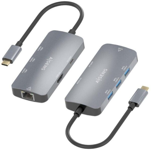 art_ais-hub20asuc-6p019-gr_2 Docking USB Tipo-C Aisens ASUC-6P019-GR/ 1xHDMI 4K/ 3xUSB/ 1xRJ45/ 1xUSB Tipo-C PD/ Gris