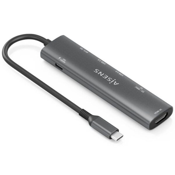 art_ais-hub20asuc-7p027-gr_2 Docking USB Tipo-C Aisens ASUC-7P025-GR/ 1xHDMI 4K/ 3xUSB/ 1xUSB Tipo-C PD/ 1xLector Tarjetas/ Gris