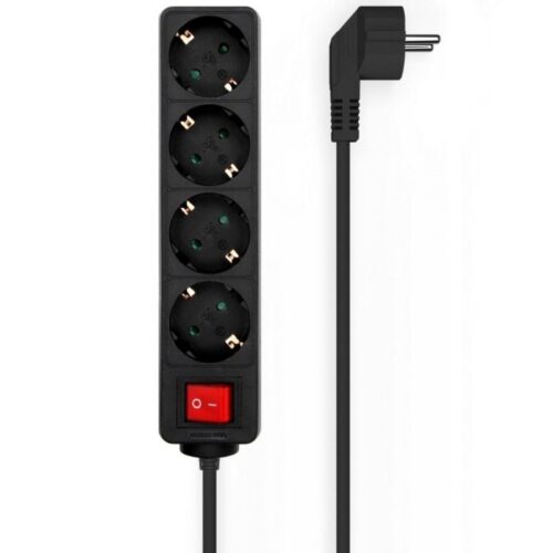 art_ais-regleta20a154-0650_1-2 Regleta con Interruptor Aisens A154-0650/ 4 Tomas de Corriente/ Cable 1.4m/ Negro