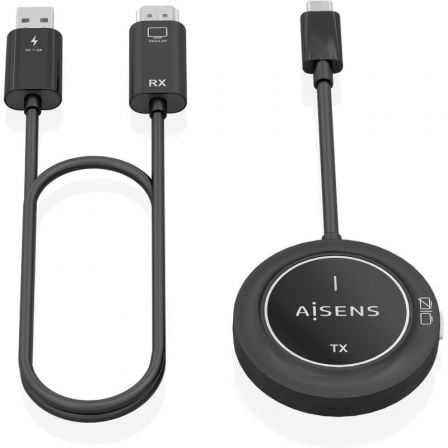art_ais-trans20aswl-h2kc30m003-bk_1-1 Adaptador/Transmisor de vídeo inalámbrico USB Tipo-C - HDMI Aisens ASWL-H2KC30M003-BK