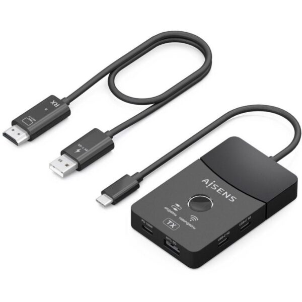 art_ais-trans20aswl-h2kdc30m05-bk_2 Adaptador/Transmisor de vídeo inalámbrico USB Tipo-C - HDMI Aisens ASWL-H2KDC30M05-BK/ 100W