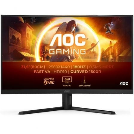 art_aoc-m20cq32g4ve_1-1 Monitor Gaming Curvo AOC CQ32G4VE 31.5"/ QHD/ 0.5ms/ 180Hz/ VA/ Negro