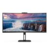 art_aoc-m20cu34v5cw20bk_1-2 Monitor Profesional Curvo Ultrapanorámico AOC CU34V5CW/BK 34"/ UWQHD/ Webcam/ Multimedia/ Regulable en altura/ Negro