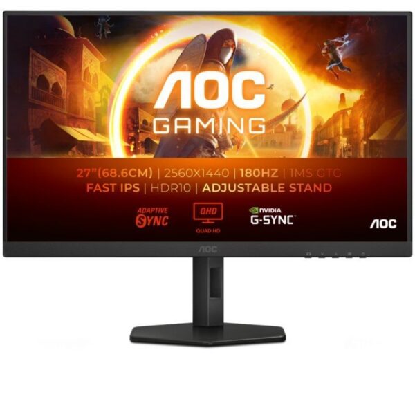 art_aoc-m20q27g4xf_1-2 Monitor Gaming AOC Q27G4XF 27"/ QHD/ 0.5ms/ 180Hz/ IPS/ Regulable en altura/ Negro