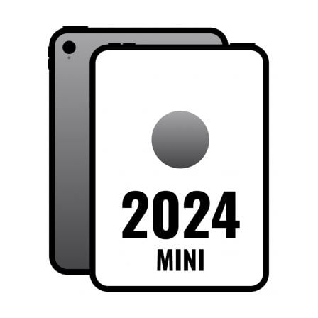 art_apl-ipad20mini20mxn63tybardera_1 iPad Mini 8.3" 2024 7th WiFi/ A17 Pro/ 128GB/ Gris Espacial- MXN63TY/A