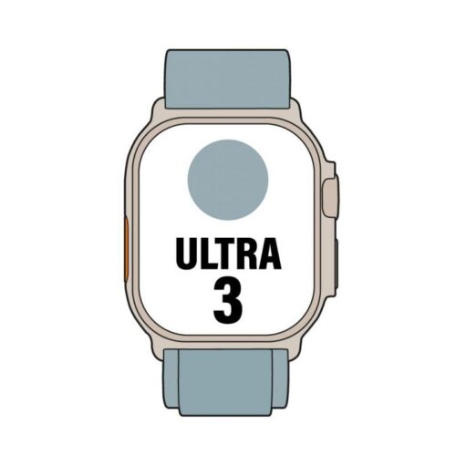 art_apl-watch20ultra20mewm4qlbardera_1 Apple Watch Ultra 3/ GPS/ Cellular/ 49mm/ Caja de Titanio Natural/ Correa Loop Alpine Azul Claro M