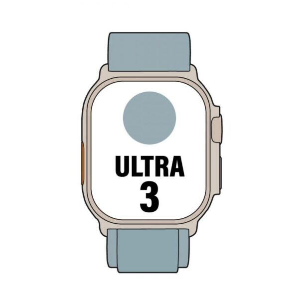 art_apl-watch20ultra20mewm4qlbardera_1 Apple Watch Ultra 3/ GPS/ Cellular/ 49mm/ Caja de Titanio Natural/ Correa Loop Alpine Azul Claro M