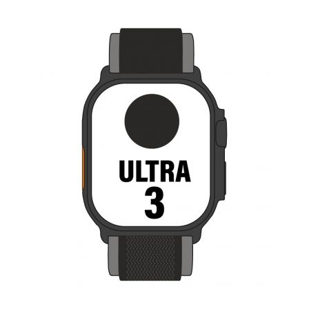 art_apl-watch20ultra20mf1d4qlbardera_1-1 Apple Watch Ultra 3/ GPS/ Cellular/ 49mm/ Caja Titanio Negro/ Correa Trail Loop Negra S/M