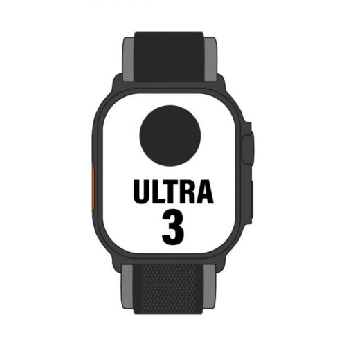 art_apl-watch20ultra20mf1d4qlbardera_1 Apple Watch Ultra 3/ GPS/ Cellular/ 49mm/ Caja Titanio Negro/ Correa Trail Loop Negra S/M