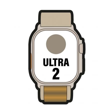 art_apl-watch20ultra20mx4e3tybardera_1-1 Apple Watch Ultra 2/ GPS/ Cellular/ 49mm/ Caja de Titanio/ Correa Loop Alpine Canela Pequeña