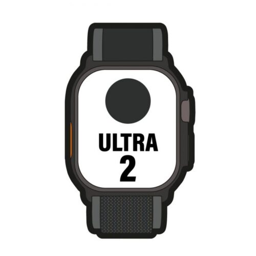 art_apl-watch20ultra20mx4v3tybardera_1-2 Apple Watch Ultra 2/ GPS/ Cellular/ 49mm/ Caja de Titanio Negro/ Correa Loop Trail Negro M/L