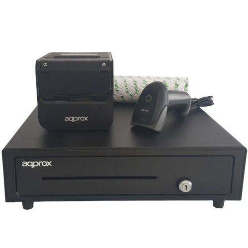 art_app-pack20apppospack4180-2d_1-2 Pack para TPV Approx appPOSPACK4180-2D/ Cajón Portamonedas + Impresora Térmica de Tickets + Lector de Códigos + Rollos Térmicos