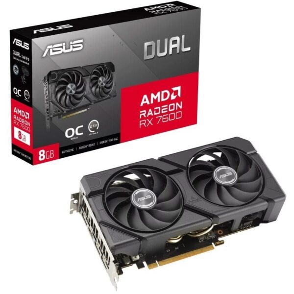 art_asu-gf20rad20rx760020d20ev20oc208g_1-2 Tarjeta Gráfica Asus Dual Radeon RX 7600 EVO OC/ 8GB GDDR6