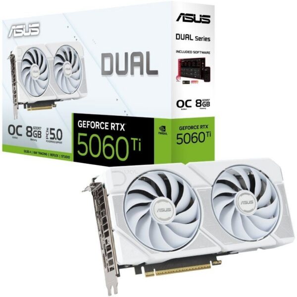 art_asu-gf20rtx5060ti20d20w20oc208g_1-1 Tarjeta Gráfica Asus Dual GeForce RTX 5060 Ti OC White Edition/ 8GB GDDR7