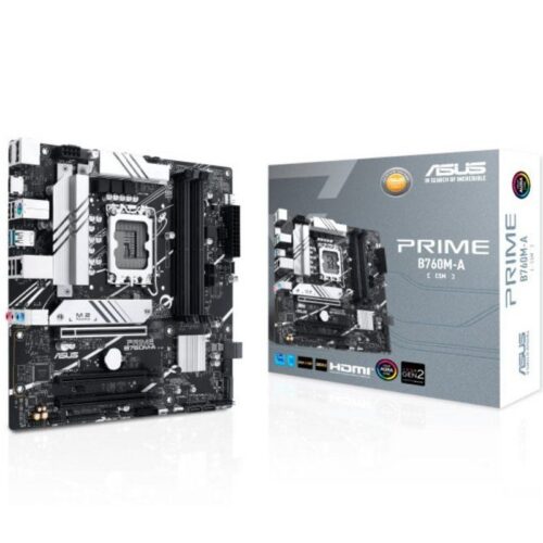 art_asu-pb20prime20b760m-a-csm20v2_1-2 Placa Base Asus PRIME B760M-A-CSM Socket 1700/ DDR5/ PCIe 4.0/ Micro ATX