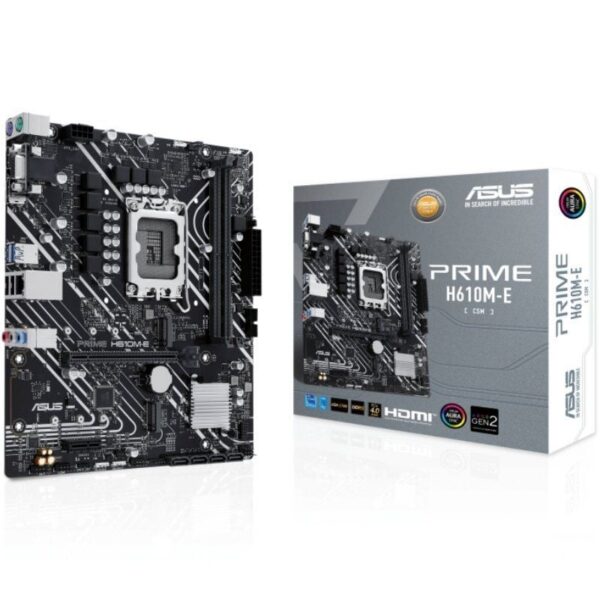 art_asu-pb20prime20h610m-e-csm_1-2 Placa Base Asus Prime H610M-E-CSM/ Socket 1700/ DDR5/ PCIe 4.0/ Micro ATX