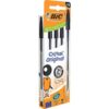 Bolígrafos de Tinta de Aceite Bic Cristal Original 516335/ 4 unidades/ Negros