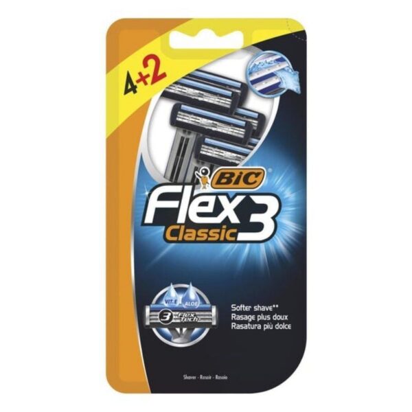 art_bic-cuchillas20flex20cl203206u_1-2 Cuchilla de Afeitar Bic Flex3 Classic/ 6 uds