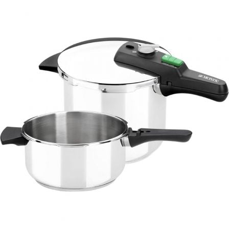 art_bra-olla20m560005_1-1 Olla a Presión Rápida Monix Quick M560005/ Ø22cm/ 4+6L/ Acero Inoxidable