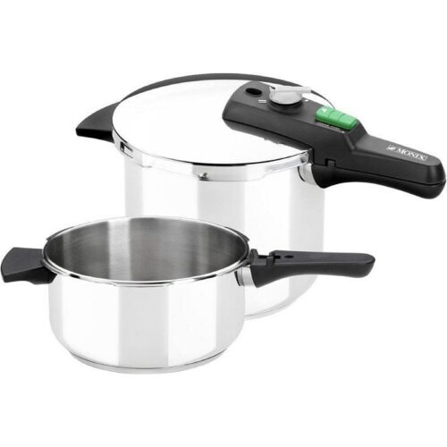 art_bra-olla20m560005_1-2 Olla a Presión Rápida Monix Quick M560005/ Ø22cm/ 4+6L/ Acero Inoxidable